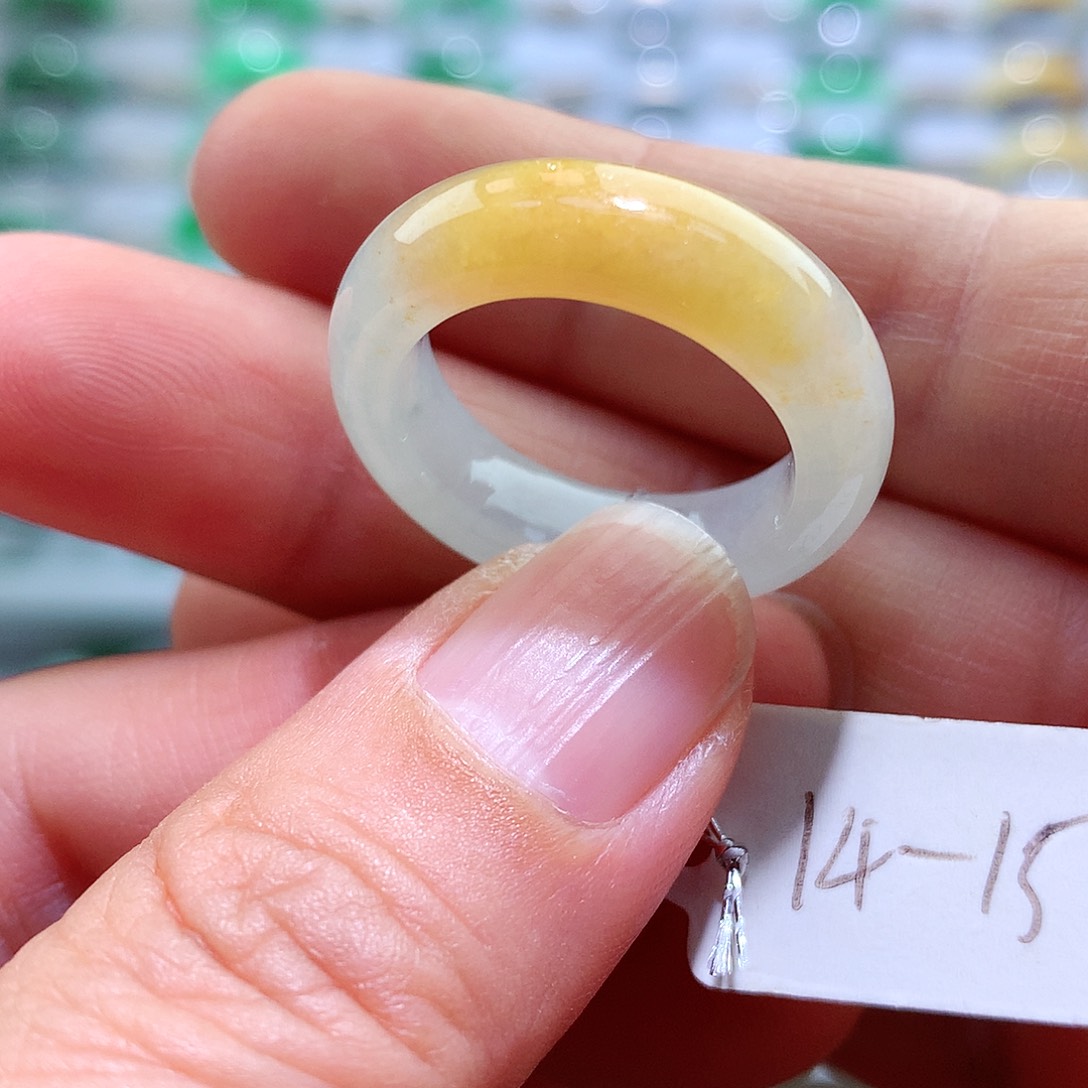 翡翠戒指未镶嵌14-15号