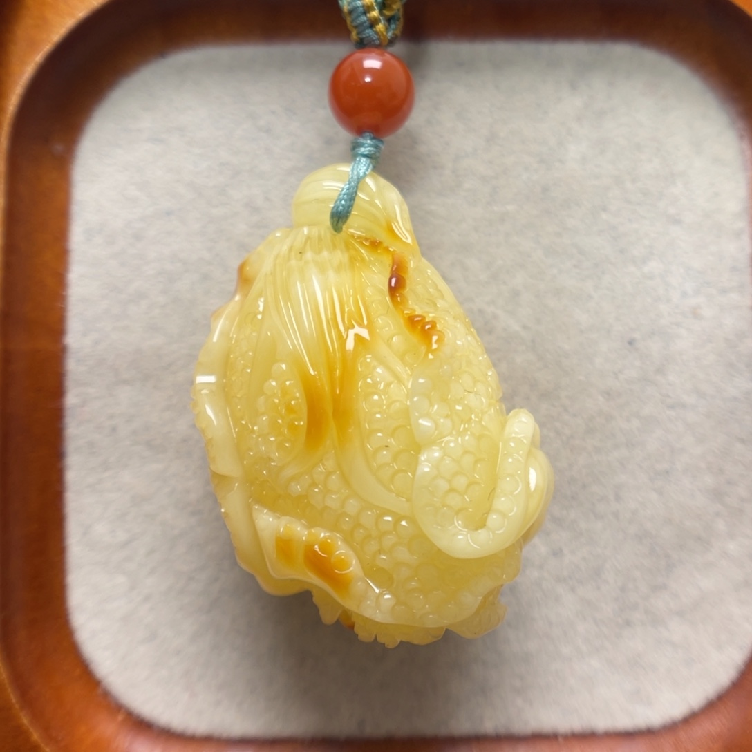 蜜蜡未镶嵌项链吊坠