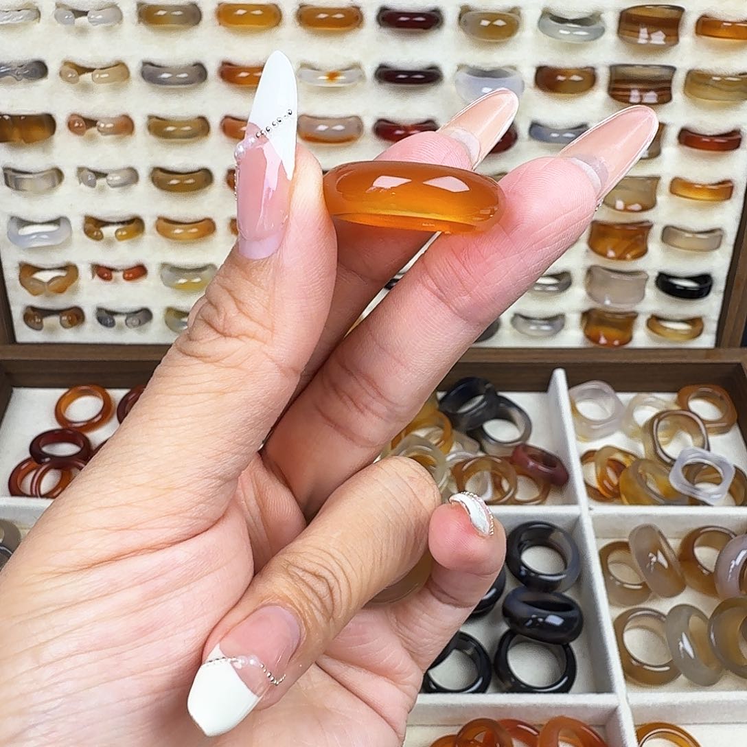 玛瑙/玉髓戒圈未镶嵌