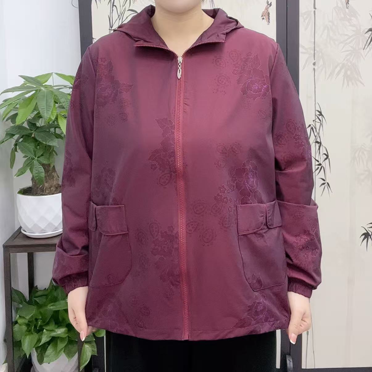 8058连帽提花日常百搭舒适休闲拉链外套