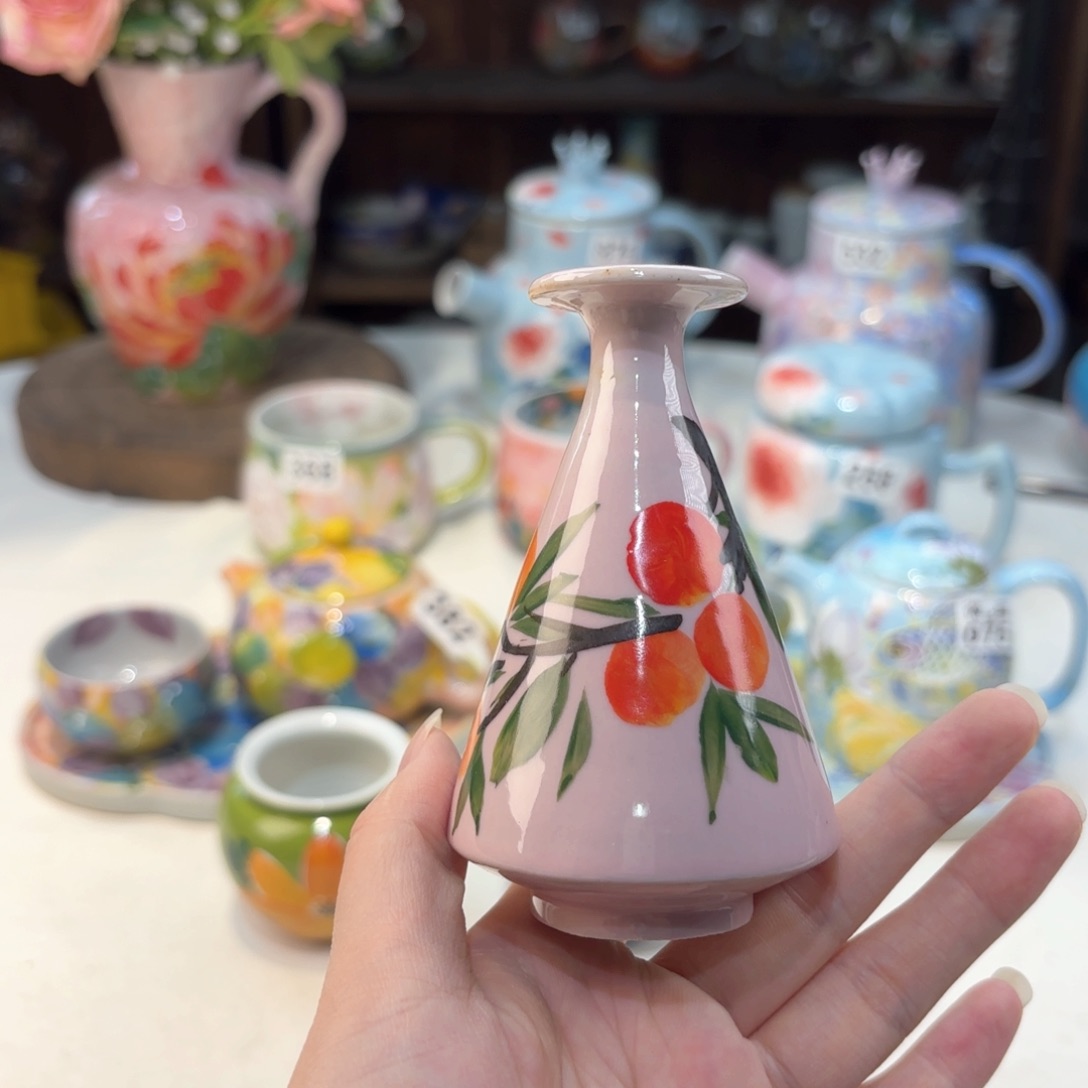 景德镇手绘高温釉下彩陶瓷茶具