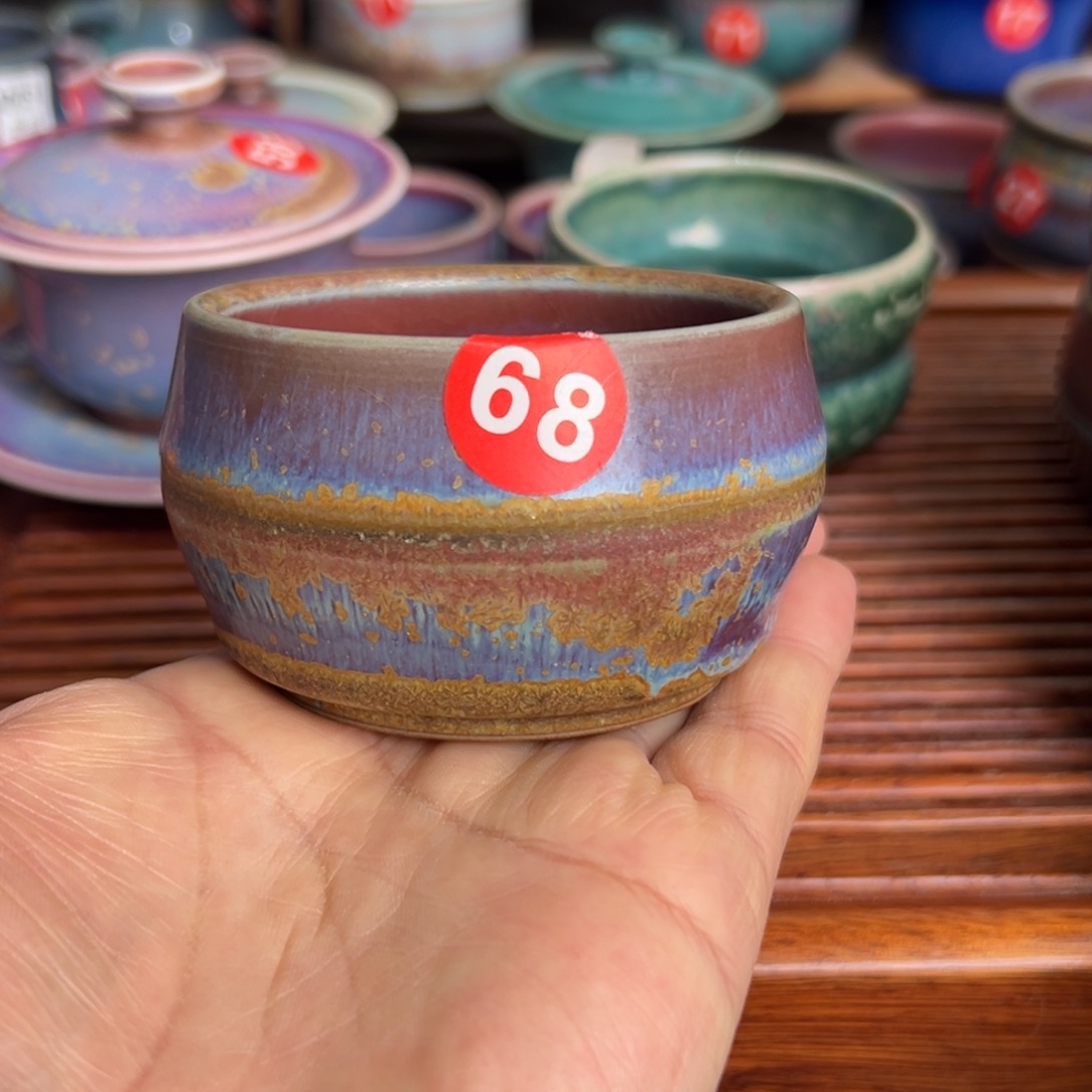 手工制作钧窑茶器