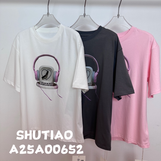 【SHUTIAO】2024秋冬：新款小众设计款T恤A25A00652