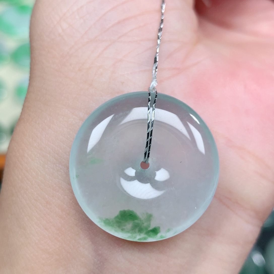 翡翠未镶嵌吊坠(不含链)24.8-5.5