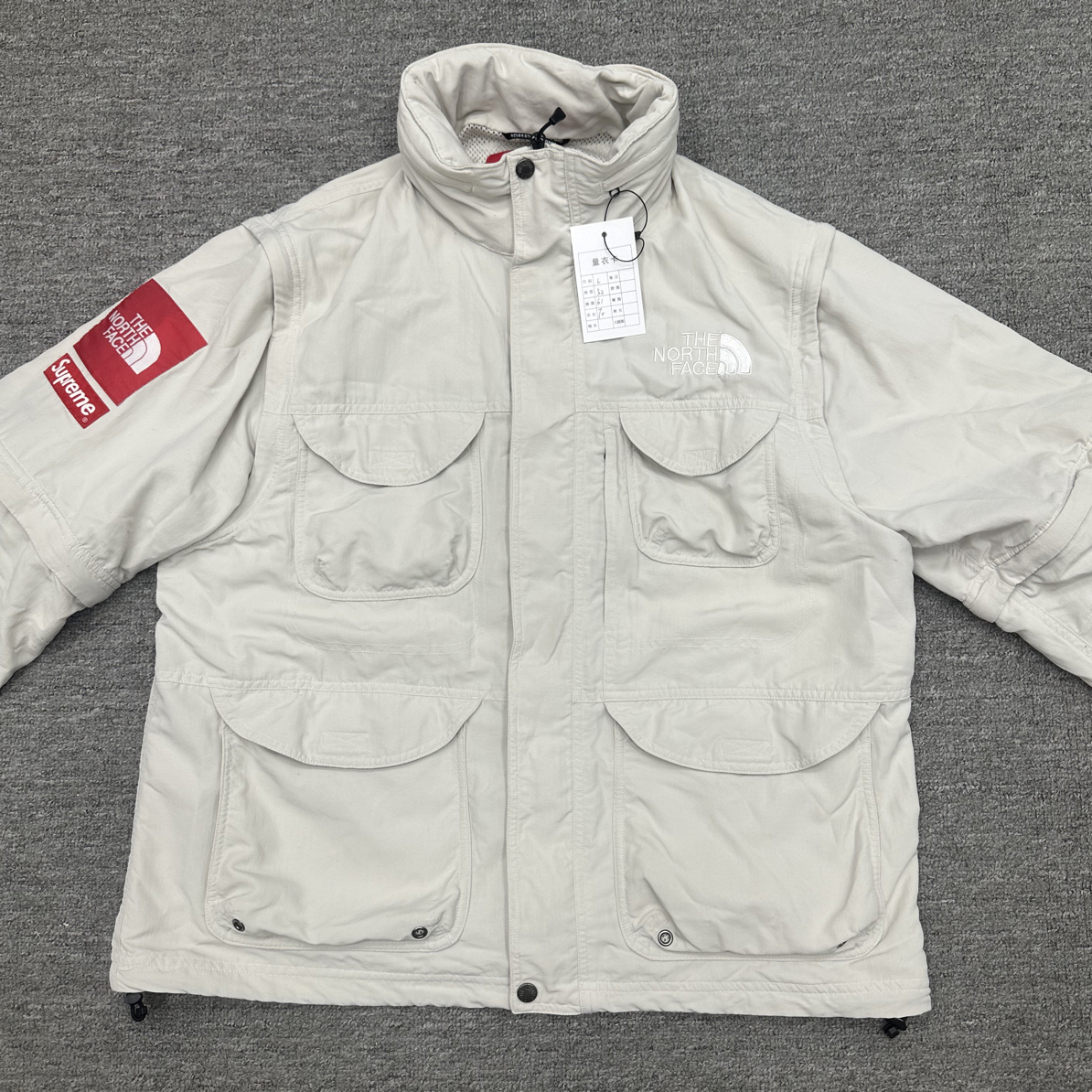 99新 Supreme L supreme tnf 联名款可拆卸外套 