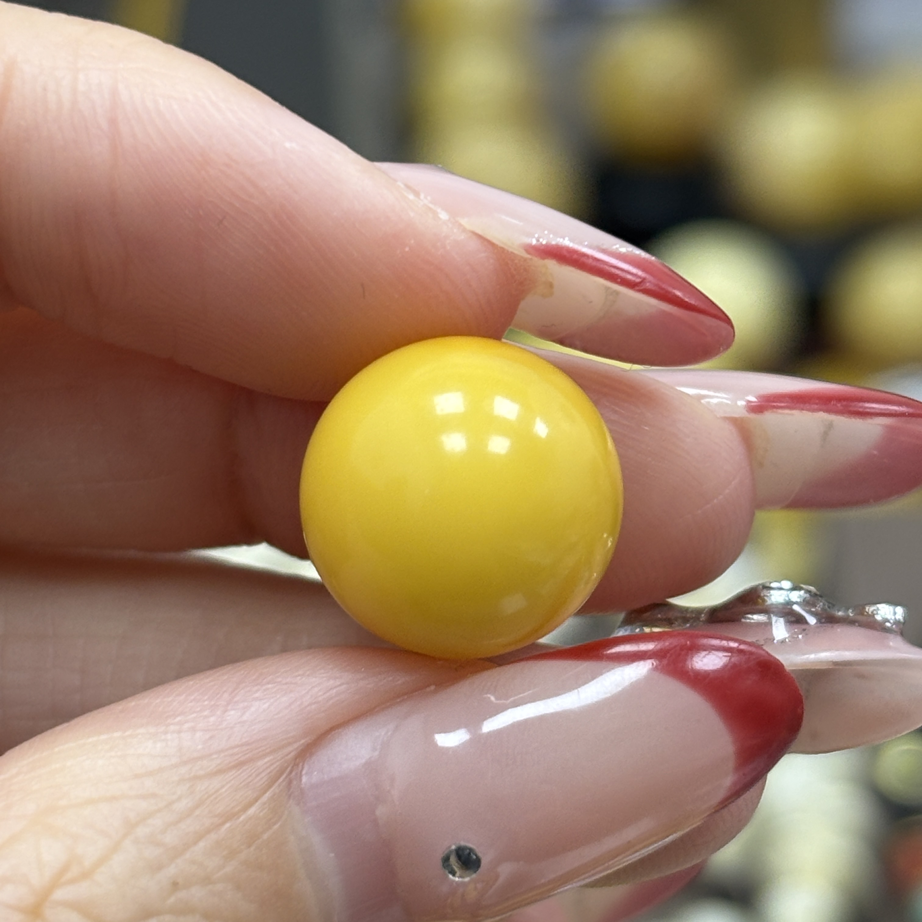 13.5mm 小妖珠宝天然原矿琥珀蜜蜡