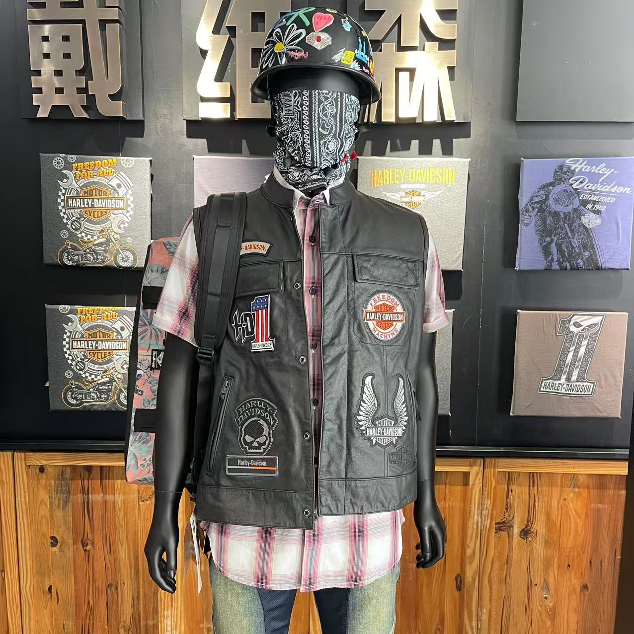 H.O.G定制皮马甲/赛车服/L码