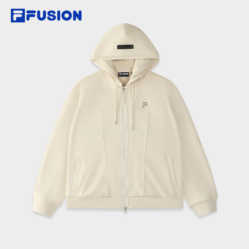 FILA斐乐正品男款春季运动百搭宽松户外针织连帽外套T11M515501