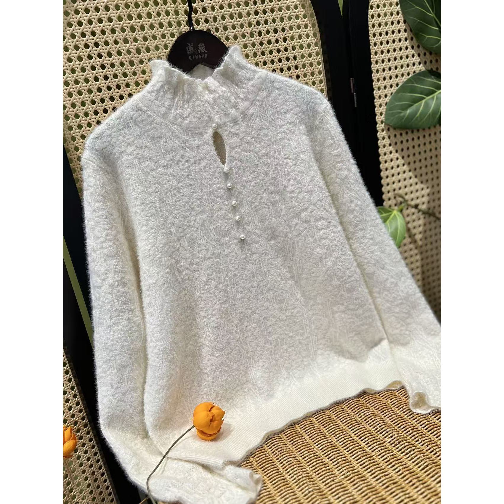 戚薇原创【精纺羊毛】长60左右新款新中式国风百搭上衣