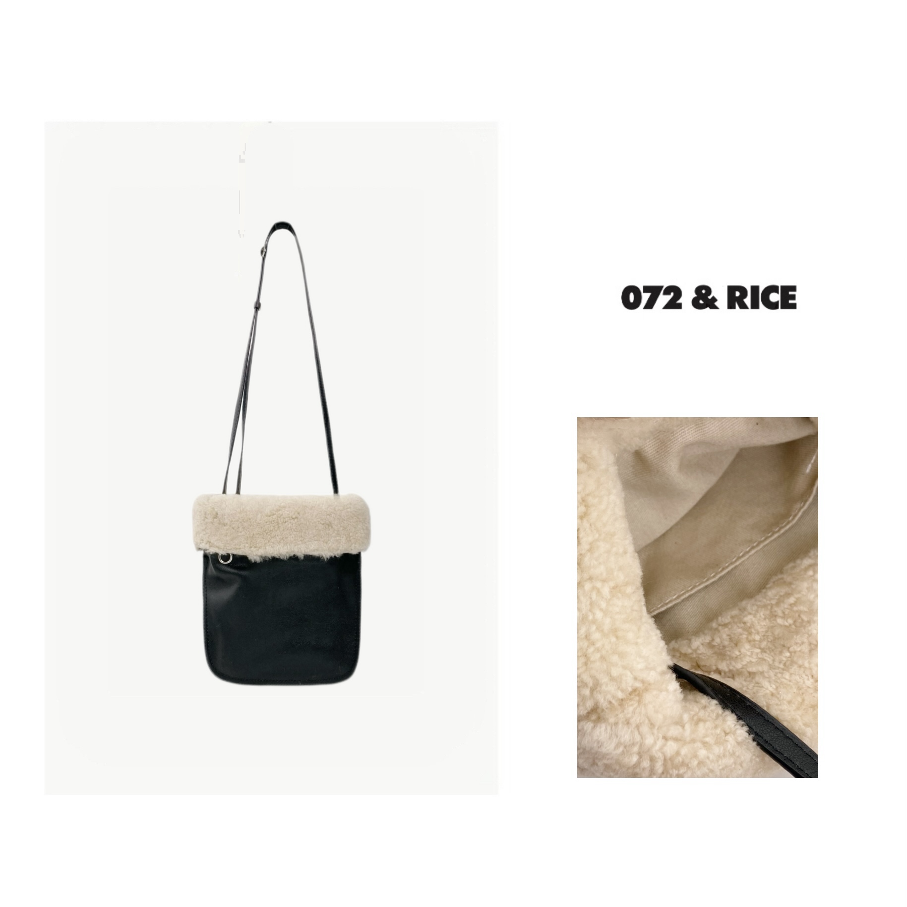 072 & RICE【毛栗子】休闲百搭真皮单肩包 PXA316