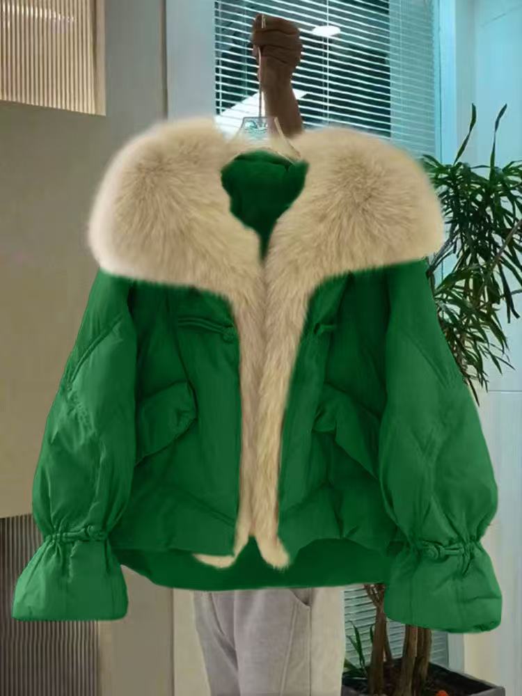 外贸原单 高级冬款大毛领羽绒外套MUZI2022006423