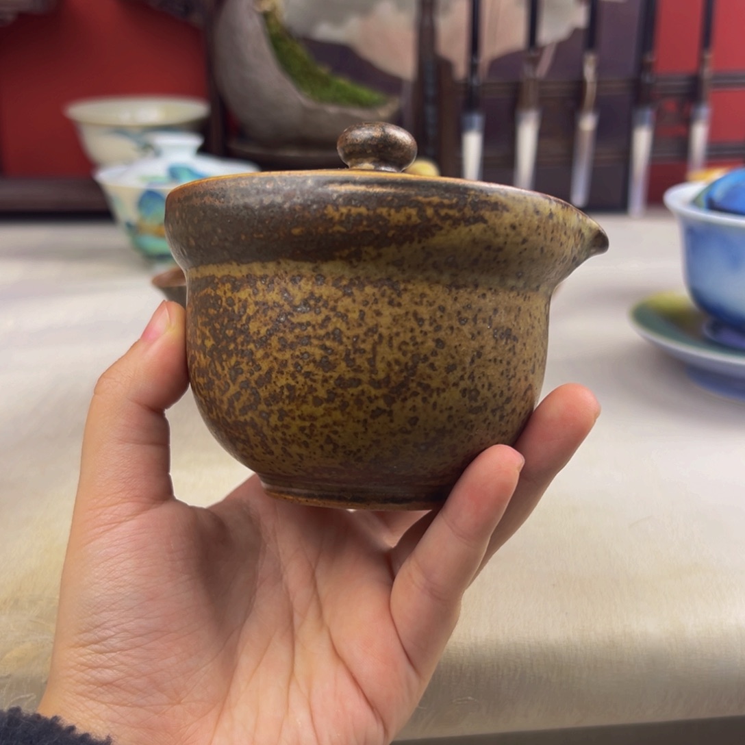 杯子纯手工柴烧主人杯微瑕