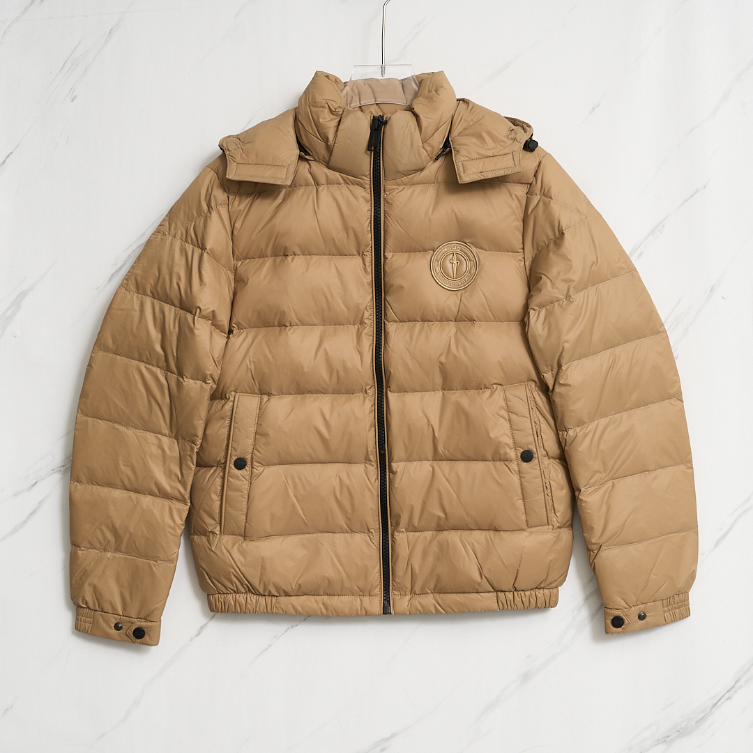 4US男士徽标刺绣短款羽绒服/XT00025