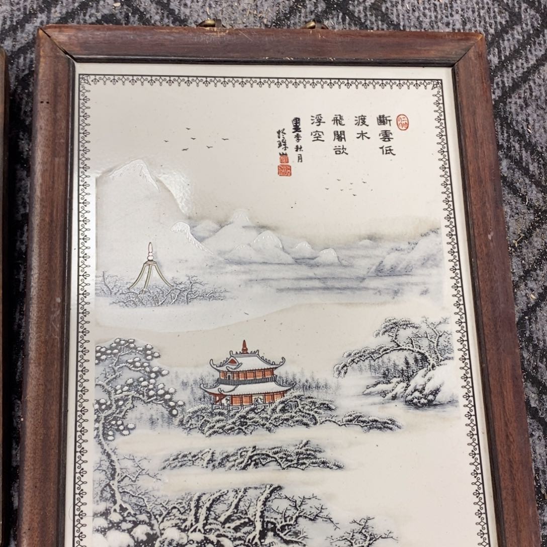 瓷片景德镇瓷板画柴窑烧制