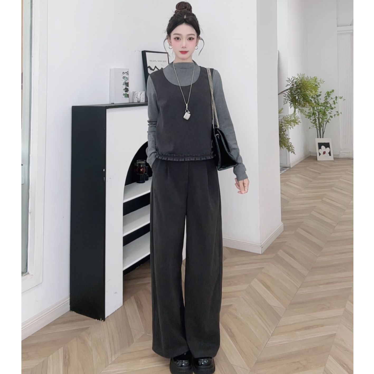 IEF/爱依服2025秋冬季韩系简约时尚套装一整套OOTD气质女人味穿搭