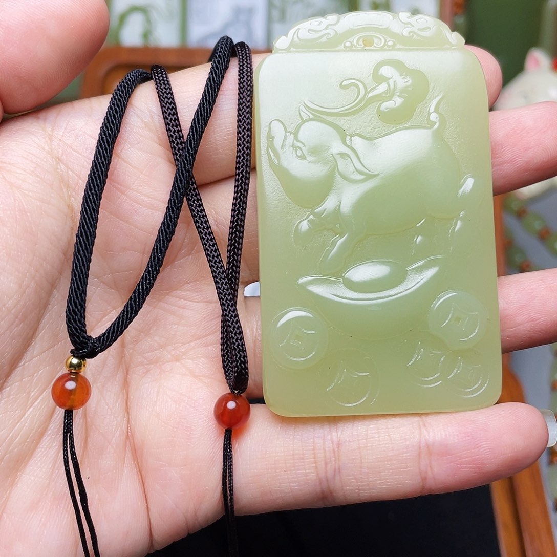 孟***新疆昆仑山脉料生肖马牌