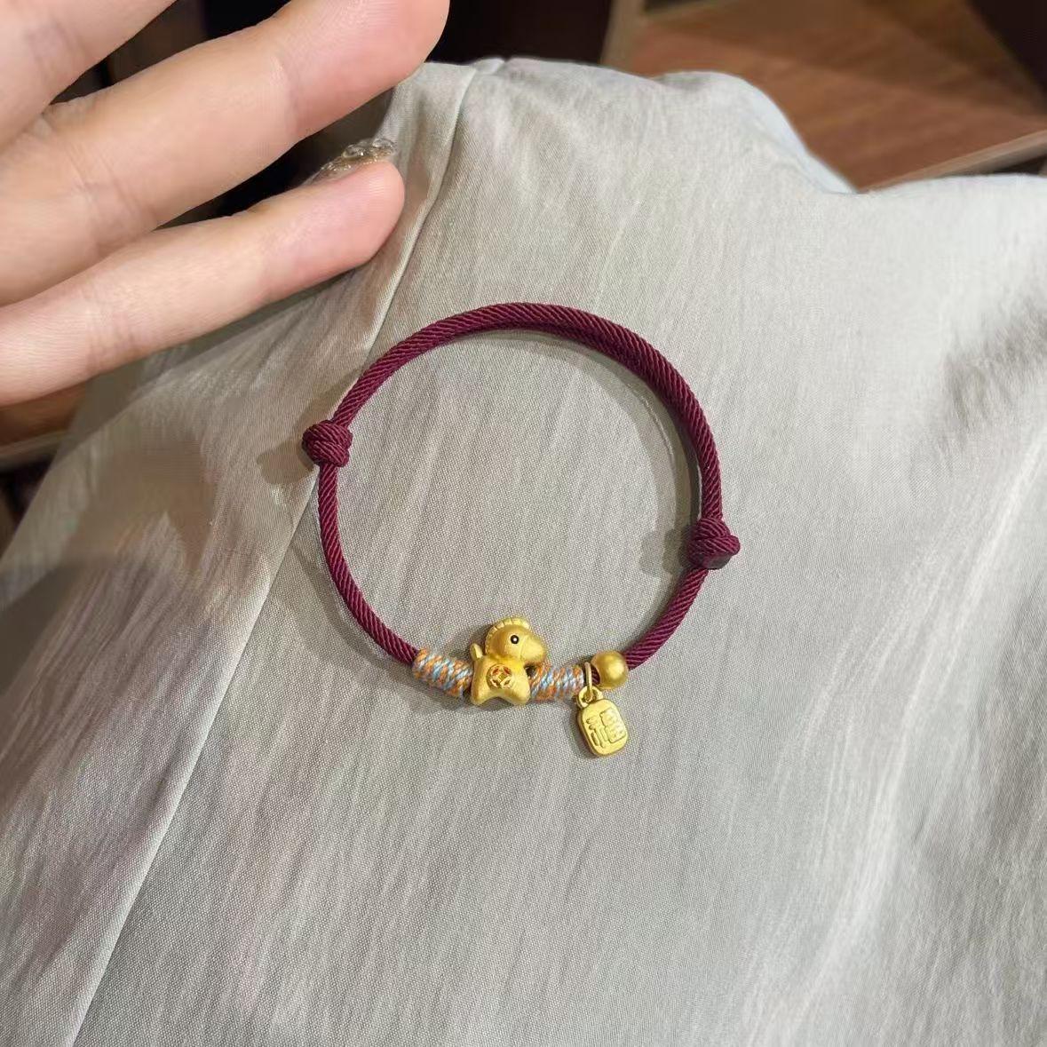 马上有钱手绳2026新款爆款手工编织红绳本命年招财链