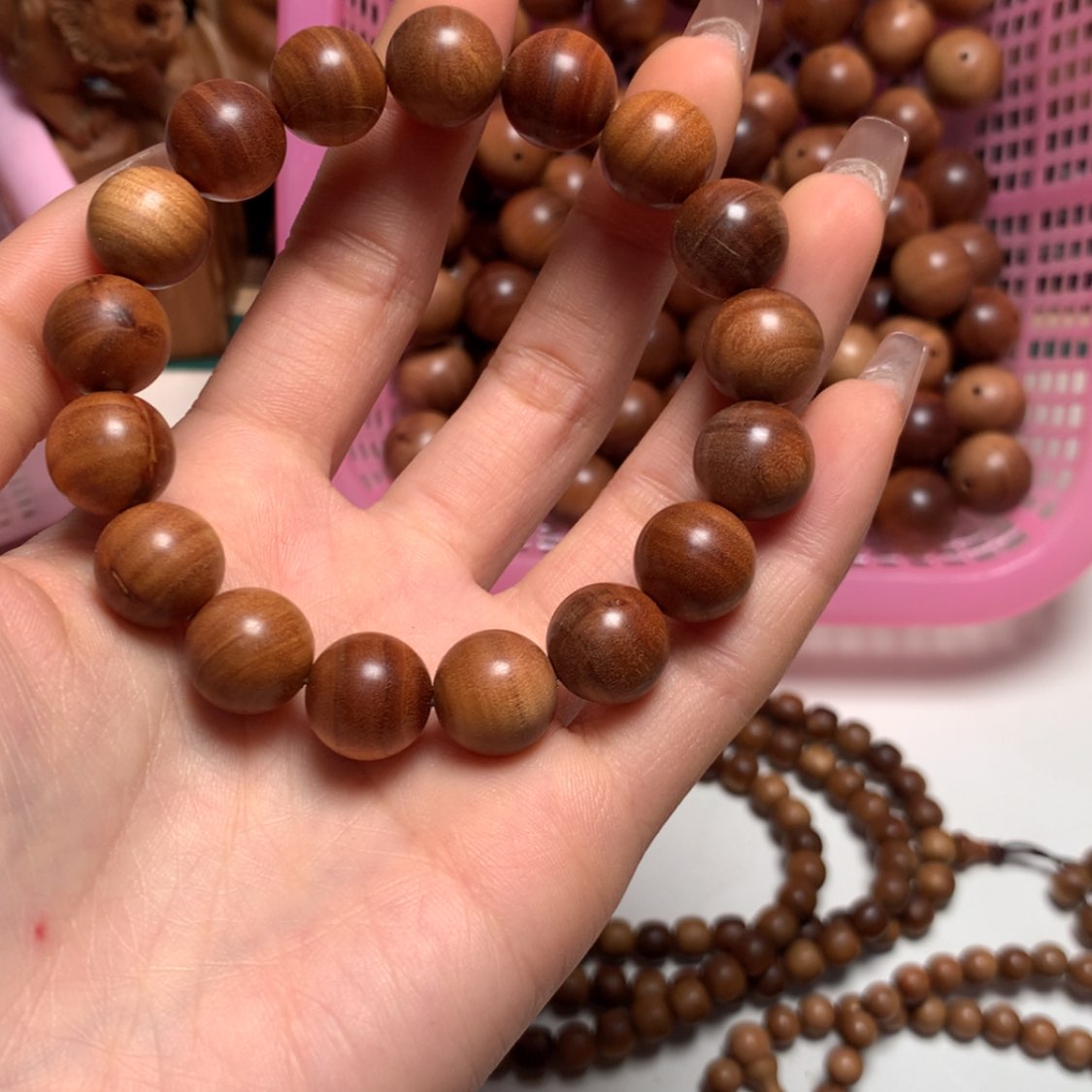 【闪购商品】檀香木手串/手链用****3老山檀香12瑕疵