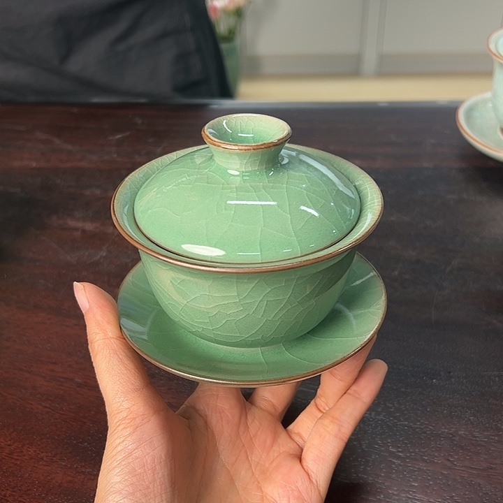 龙泉云间青瓷小米茶器