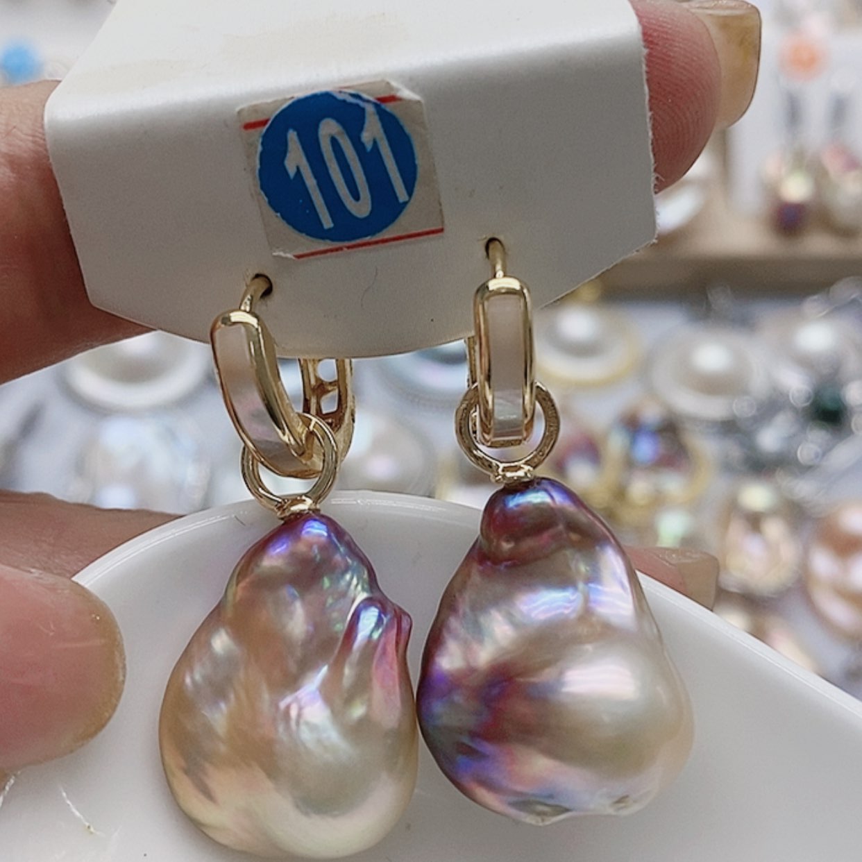 【闪购商品】淡水珍珠耳饰银S925镶嵌