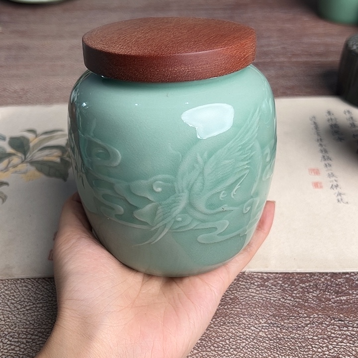 龙泉云间青瓷小米茶器