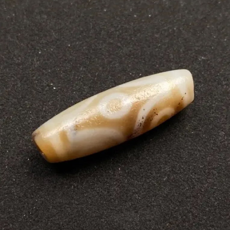 老台珠小卢老料至纯十字六眼天珠