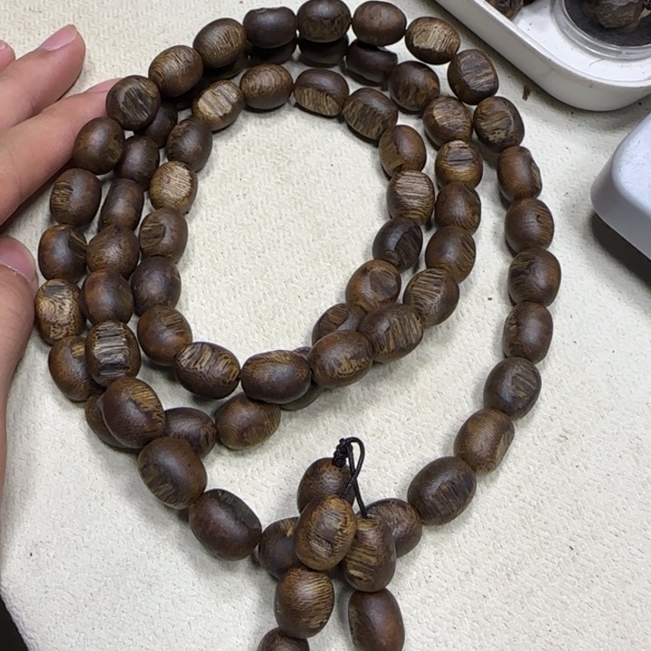 沉香木手串奇楠沉香留疤长串45g多样性发一条