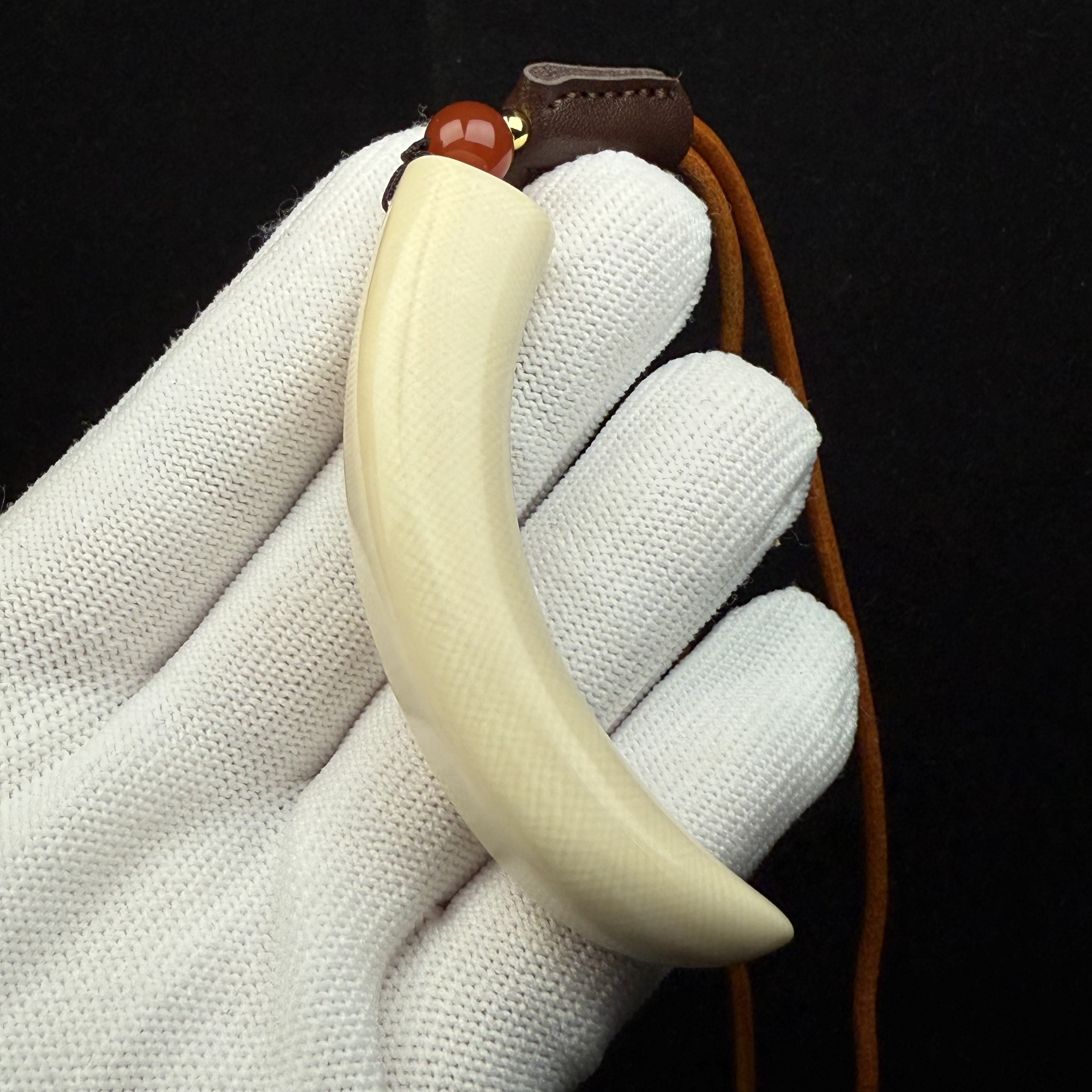 B2532天然猛犸牙 牙尖72mm一物一图 假一罚十