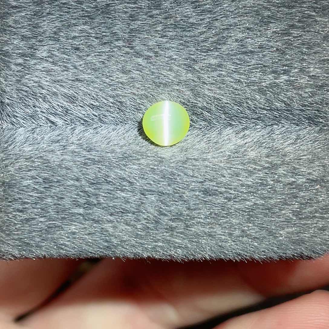 裸石金绿宝石1.24克拉天然无烧金绿宝石猫眼苹果绿色