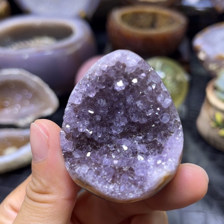 未镶嵌珠宝半成品水晶彩晶蛋