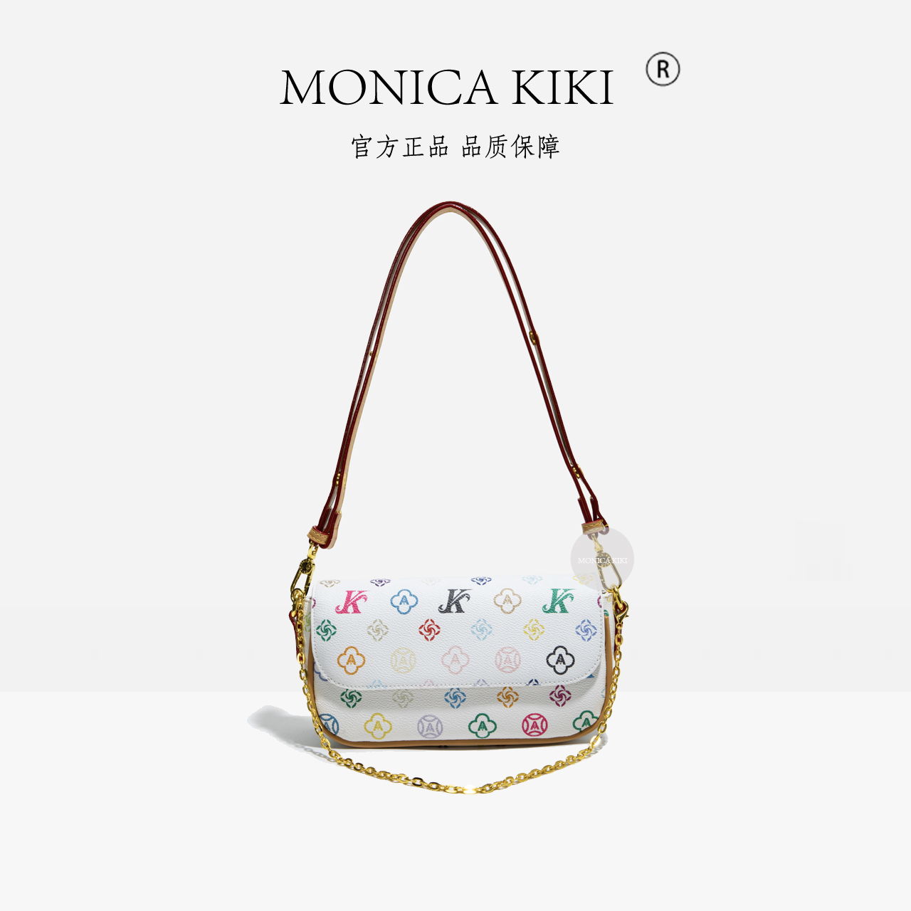MONICA KIKI/莫妮卡奇奇2025夏季新款复古轻奢单肩斜挎包8212