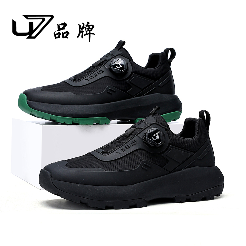 U7品牌男鞋 2025年春季新款旋转纽扣运动鞋时尚透气百搭休闲男鞋