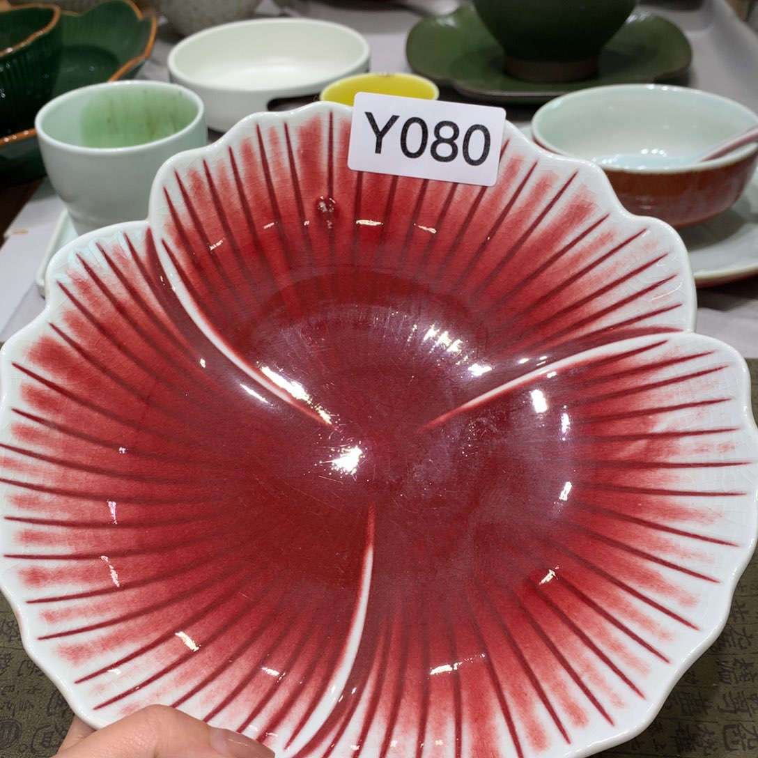 陶景德镇复古粗陶盘碗微瑕