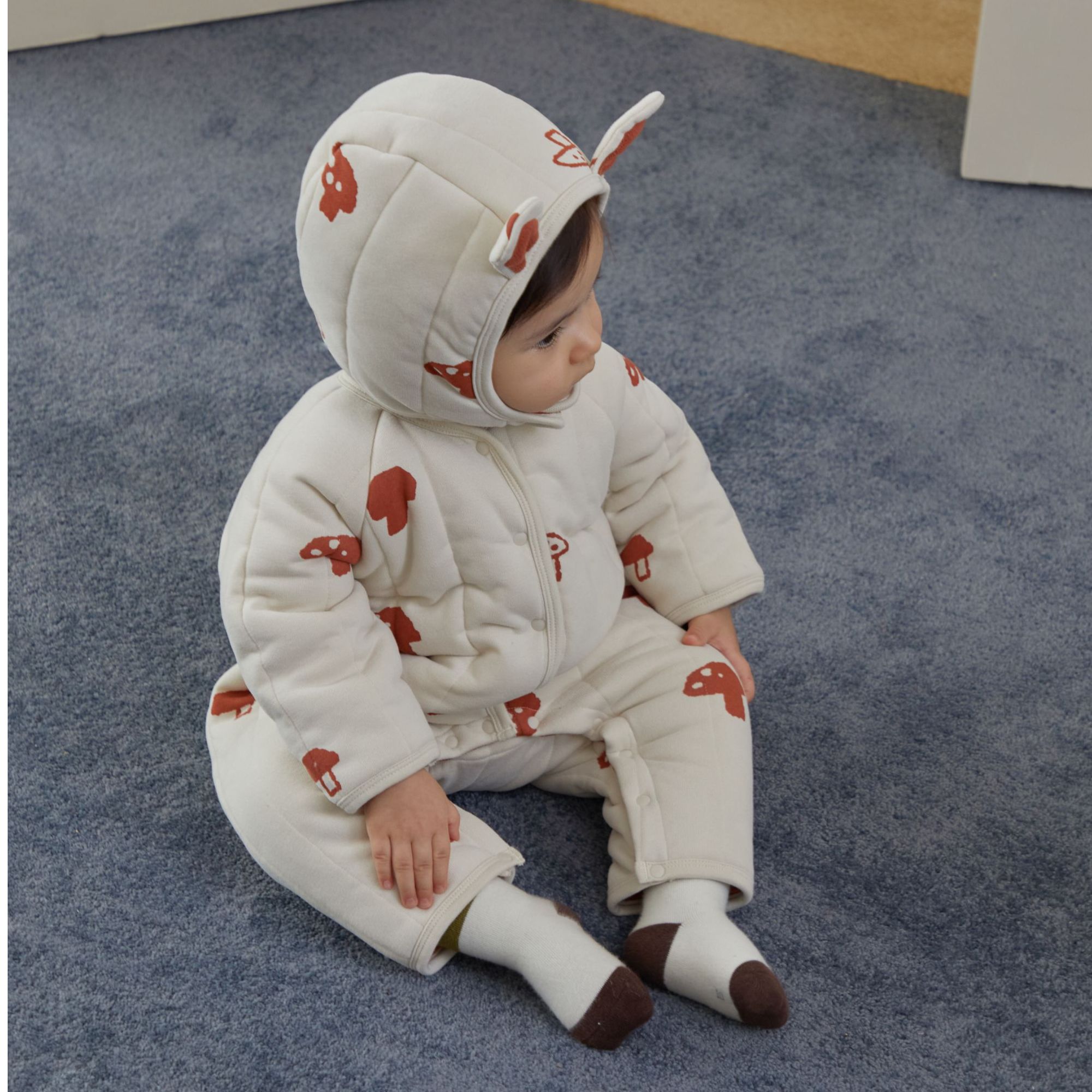 【小羊爬服】papa爬爬冬季婴儿连体衣宝暖气棉保暖带帽爬服FZ