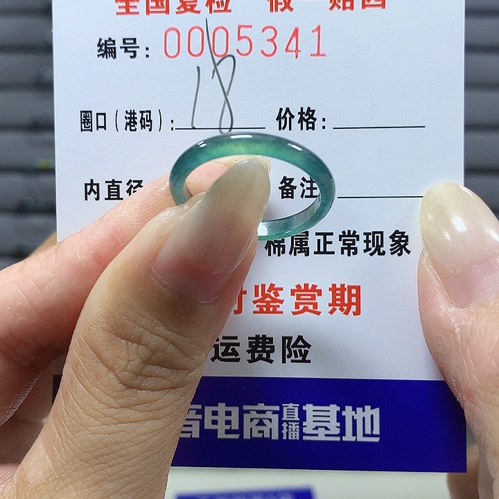 翡翠未镶嵌戒圈5341