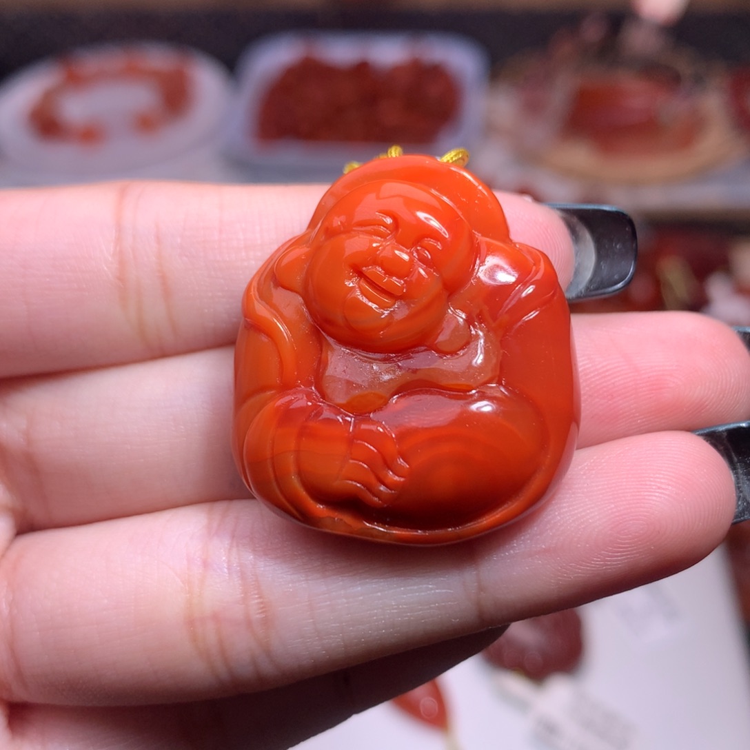 *****南红玛瑙未镶嵌珠宝半成品佛公