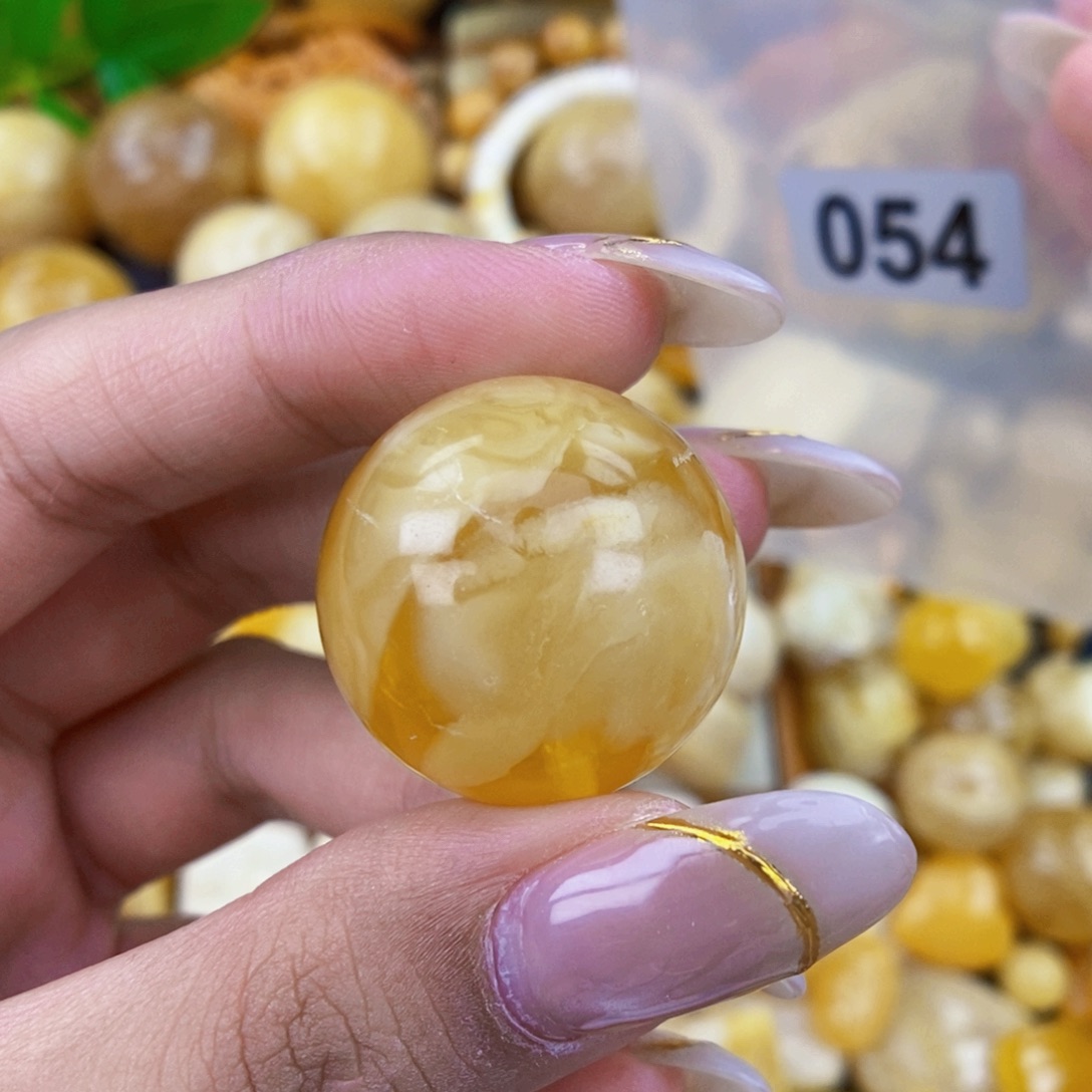 未镶嵌琥珀珠宝奇石26 粉