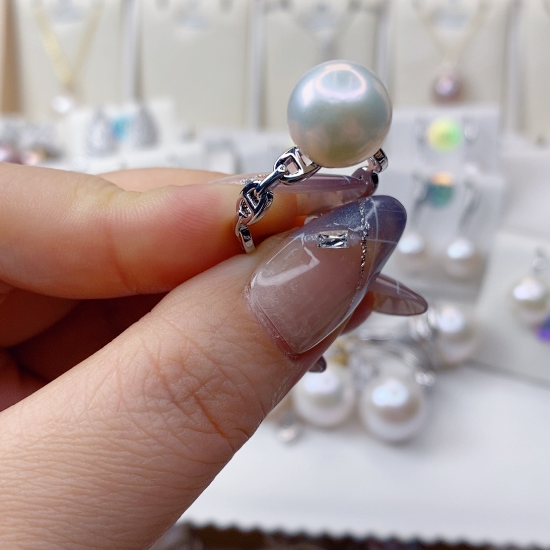 淡水珍珠戒指合金