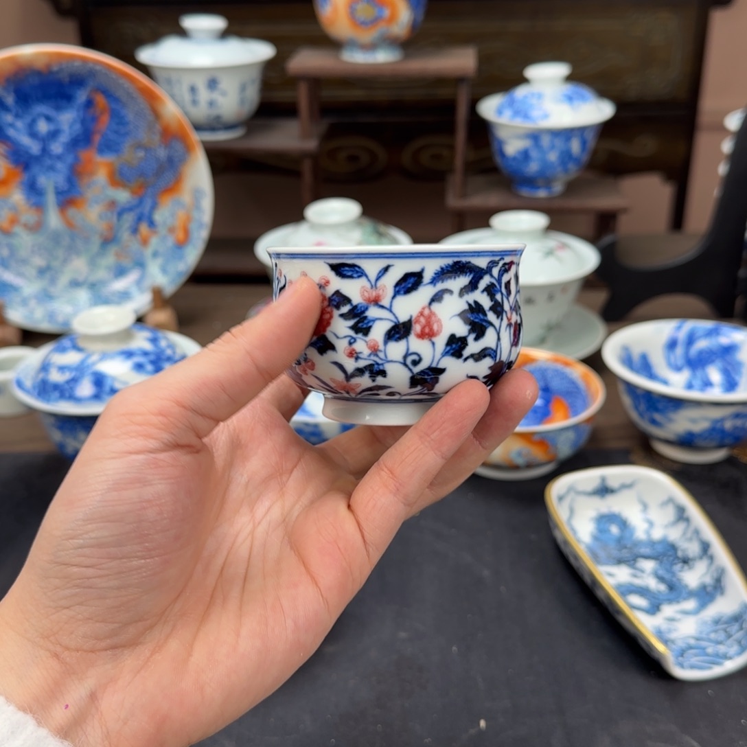杯烟*里景德镇手工手绘陶瓷