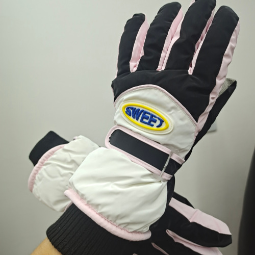 防寒滑雪防水骑电动车可爱加厚骑行全指触屏手套女冬季保暖加绒