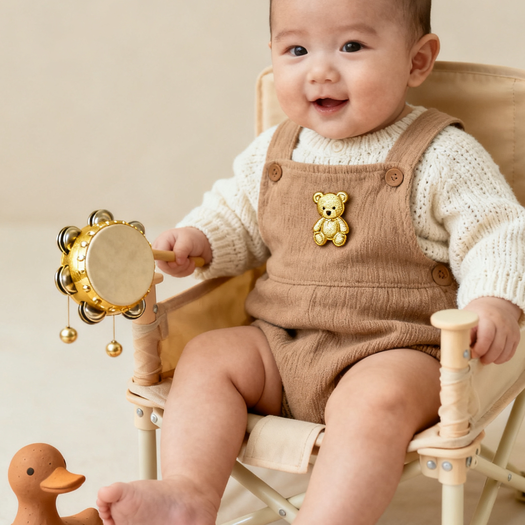 垚宝长袖可爱风单排扣冬季爬服哈衣幼儿婴儿女宝男宝