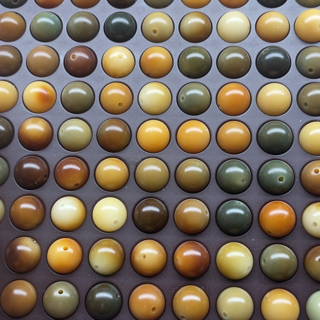 白玉菩提吊坠13精品多宝圆100颗