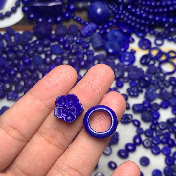 春***然青金石未镶嵌梅花+戒圈