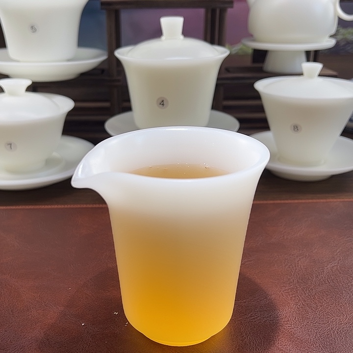 天花板泥料璞玉素烧自生釉200ml公道杯