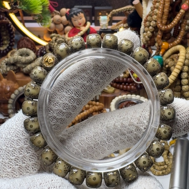 星月菩提手串5号车尺寸9.8石玉满天星单圈