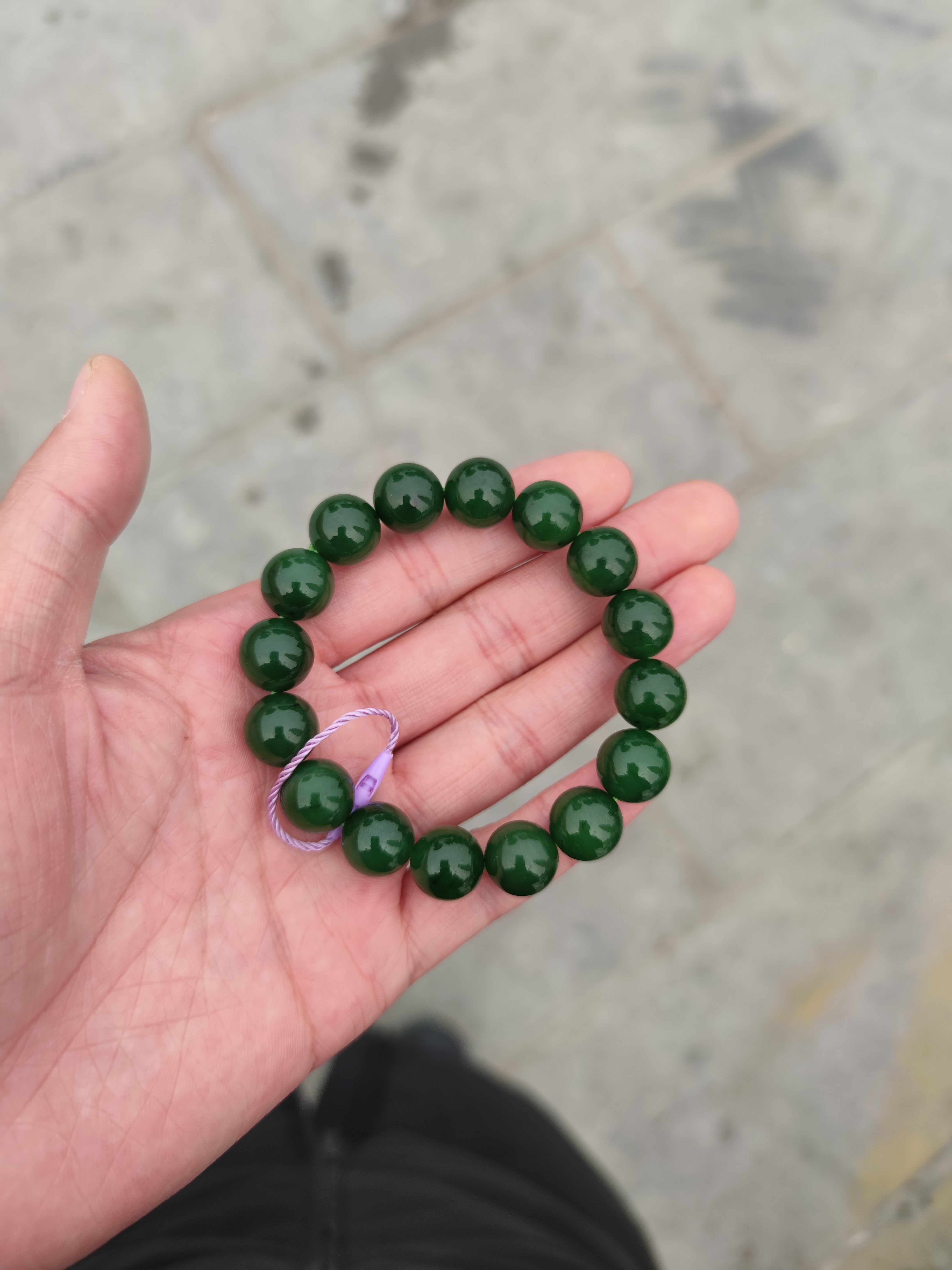 和田玉碧玉手串未镶嵌