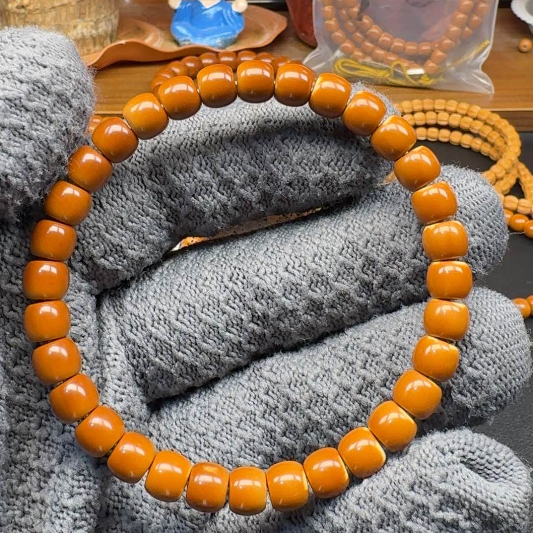 手串/手链橄榄核7.3老挝核尖单圈微白