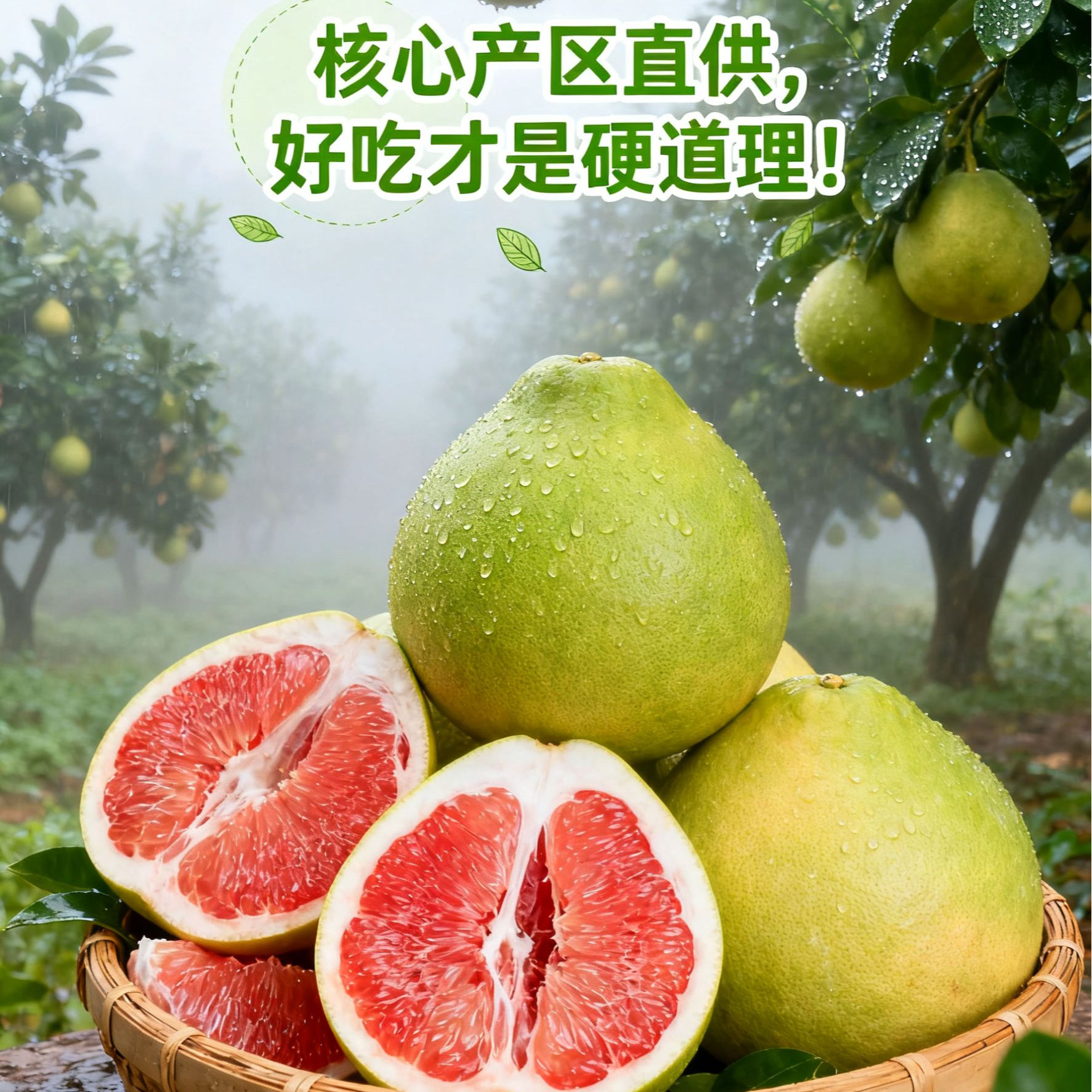 【山海寻鲜季】红心蜜柚新鲜采摘皮薄多汁坏果包赔QX