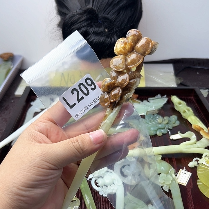 蛇纹石玉发饰合金软****酒