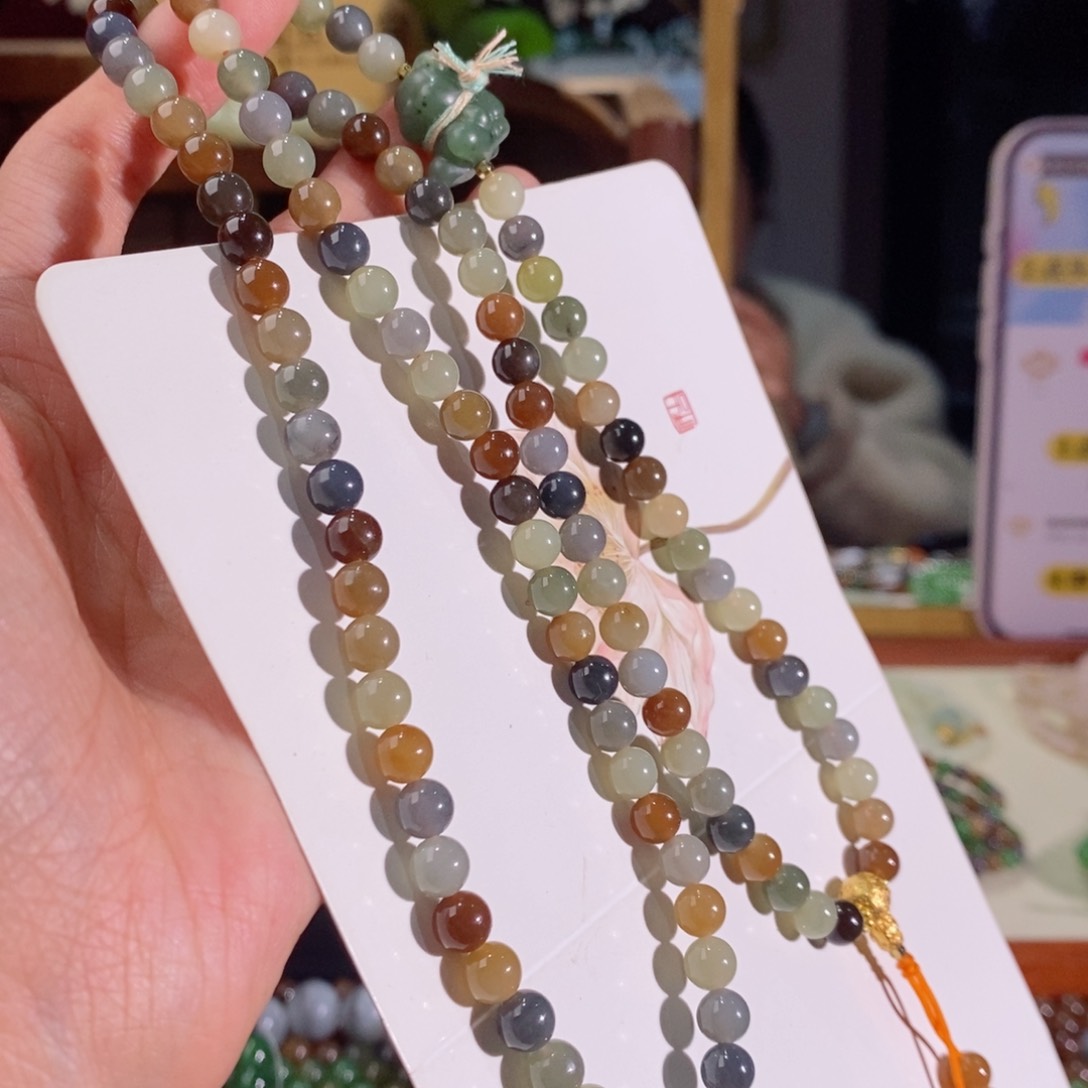和田玉手串多样性拍一发一未镶嵌